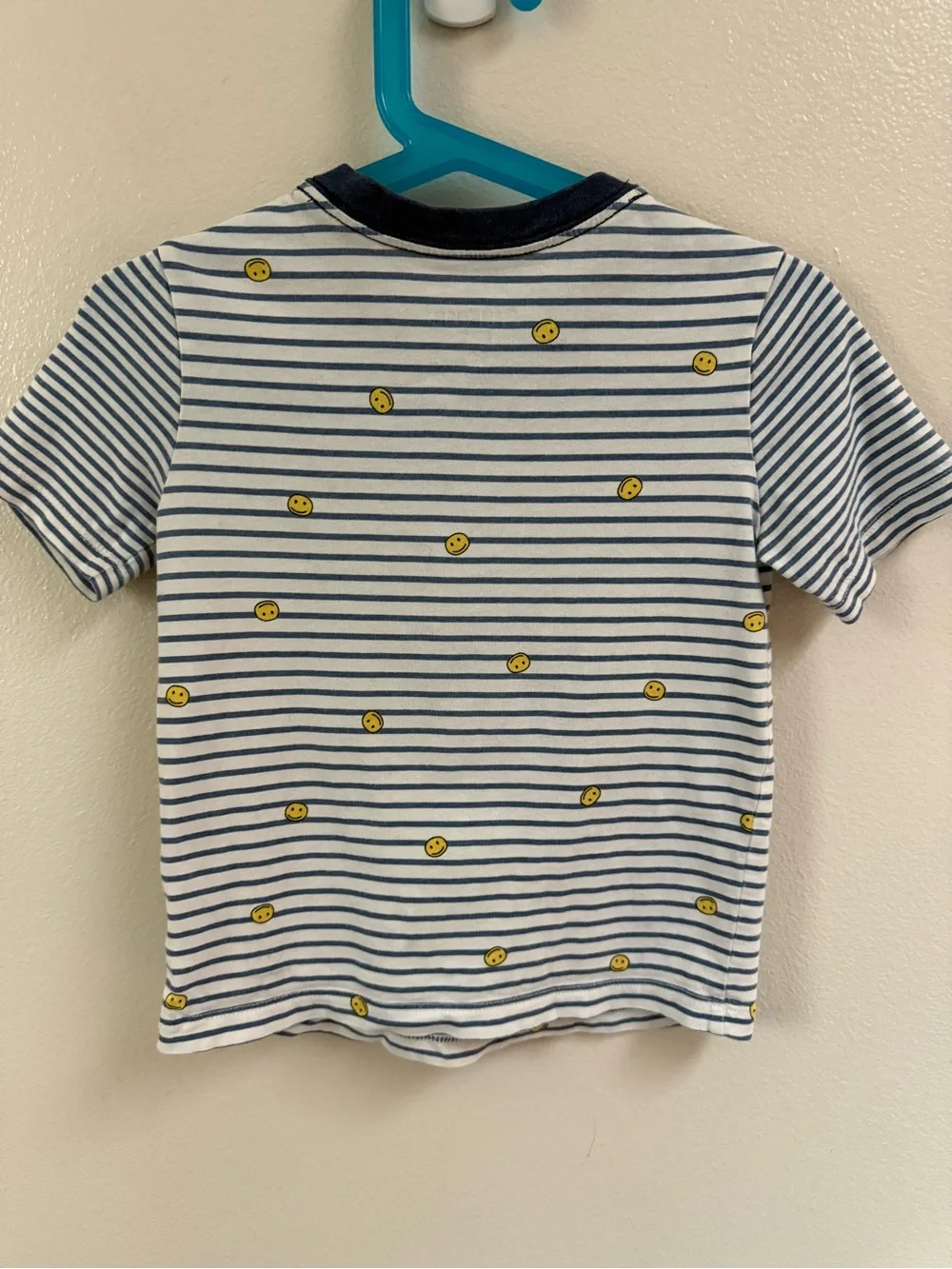 OshKosh Navy Striped Smiles Henley Tee White & Navy